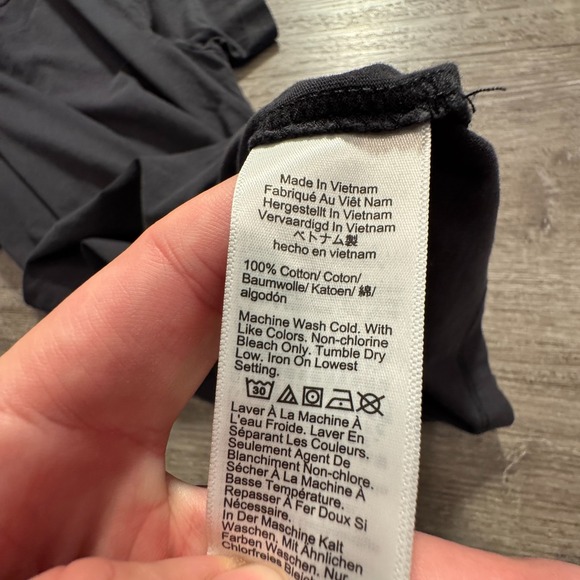 J Crew Shirt Mens Small Black Oarsman Short Sleeve Crew Neck Cotton Minimal - Picture 4 of 8